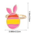 thumbnail image 3 of Easter Bunny Ears Colorful Enamel Metal Napkin Ring 1Pc for Western Restaurant Table Decoration, 3 of 7