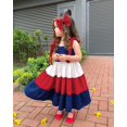 thumbnail image 3 of Vestido de verano MozikQin con bloques de color para niñas de 6 a 7 años, 3 of 6