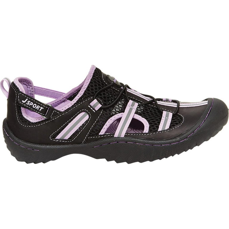 Women s Jambu JSport Bleeker Slip On Black Lavender Vintage Vegan Leather Mesh 7.5 M Walmart