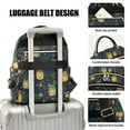 thumbnail image 3 of FORMRS Mini Backpack Purse for Women Quilted Travel Daypack Casual Shoulder Bag, Orange Fireflies Pattern, 3 of 7