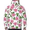 thumbnail image 7 of Balery Rose Flowers Pattern Mens Hoodie Kangaroo Pocket Hoodie Pullover Hooded Sweatshirt Ideal for Daily Wear Travel and Home-XX-Large, 7 of 7