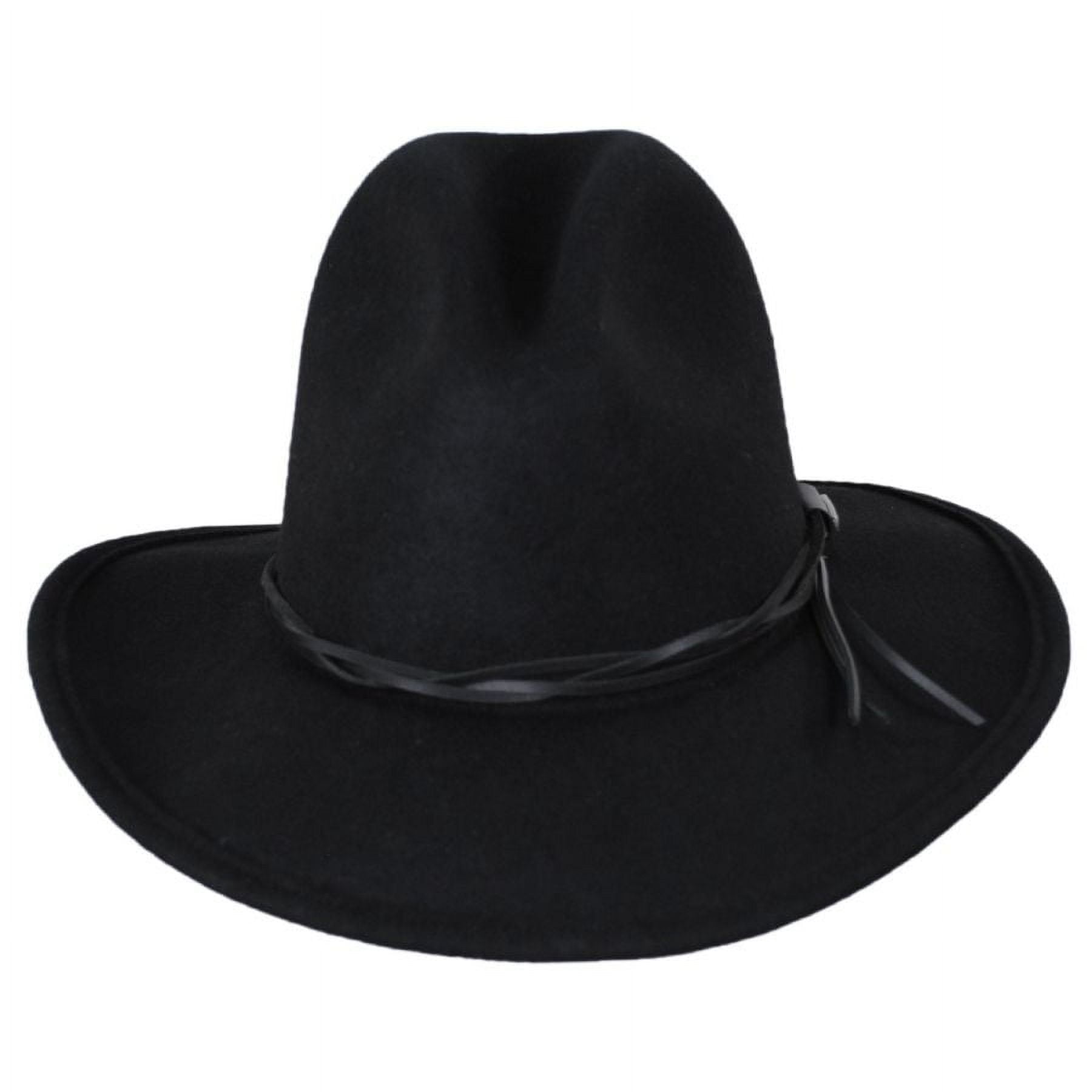 Stetson Men's Gus Soft Wool Crushable Outdoor Hat (Black, Medium)