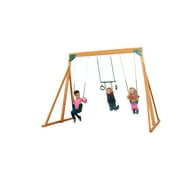 Trailside Wooden Swing Set w/ Green Accessories