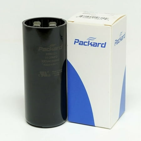 

Packard 21-330 Packard PRMJ21 Motor Start Capacitor. 21-25 MFD UF / 330 VAC