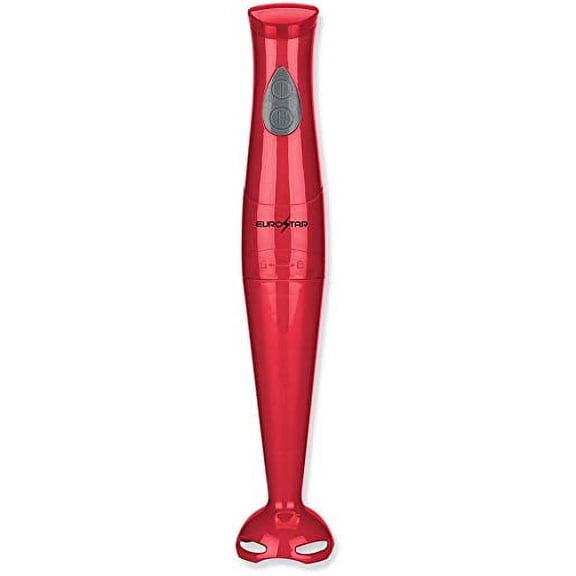 EUROSTAR EH401R 2-Speed Immersion Hand Blender with Detachable Shaft, Red