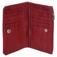 thumbnail image 2 of Leatherboss Genuine Leather Women Slim Compact Clutch Credit Card Holder with Coin Pocket, 2 of 6