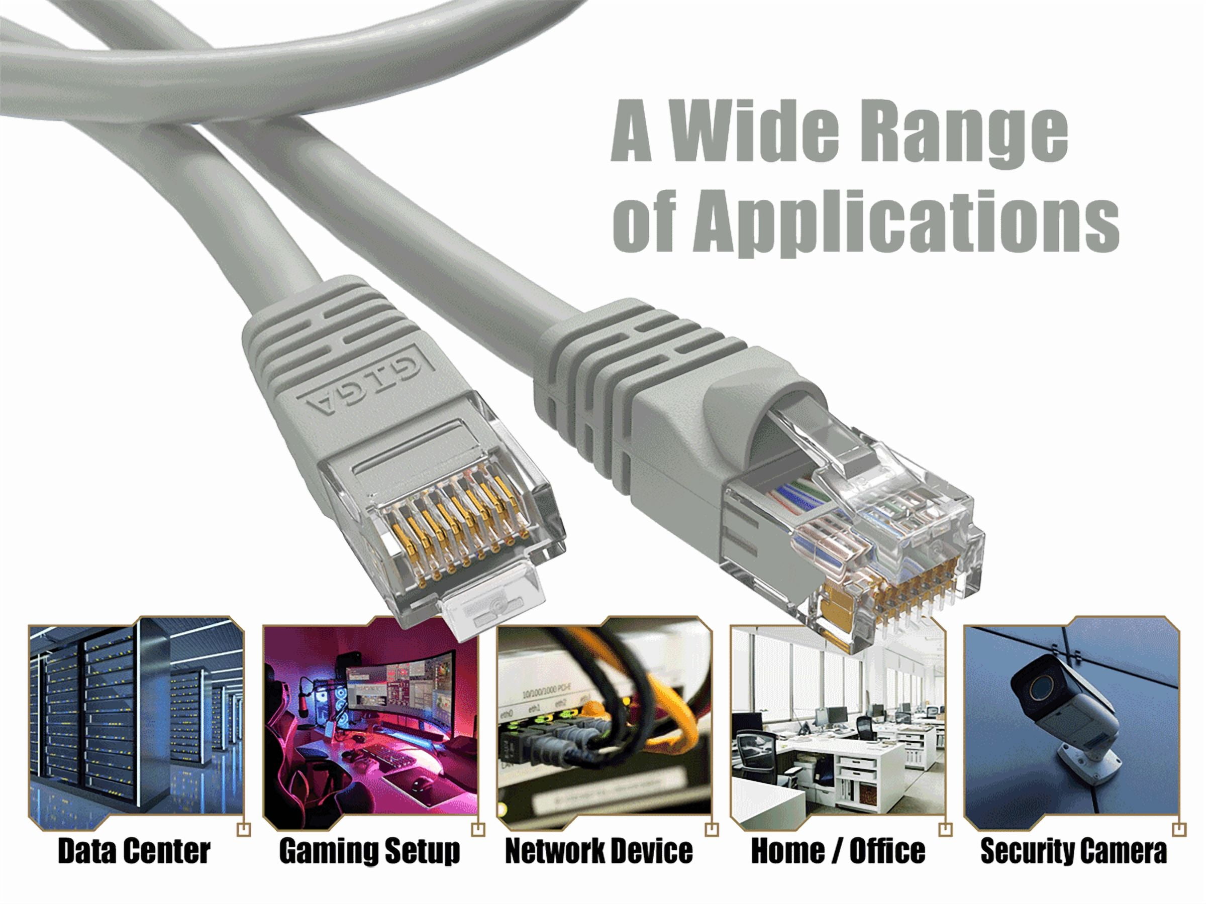 Cable Leader 35ft Cat6 UTP Ethernet Network Patch Cable Snagless 24AWG Bare Copper, Gray
