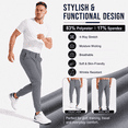 thumbnail image 3 of MASKERT Men's Casual Joggers Pants – Lightweight,3 Pockets,Slim Fit,Soft & Stretchy Tapered Business Trousers, 3 of 8