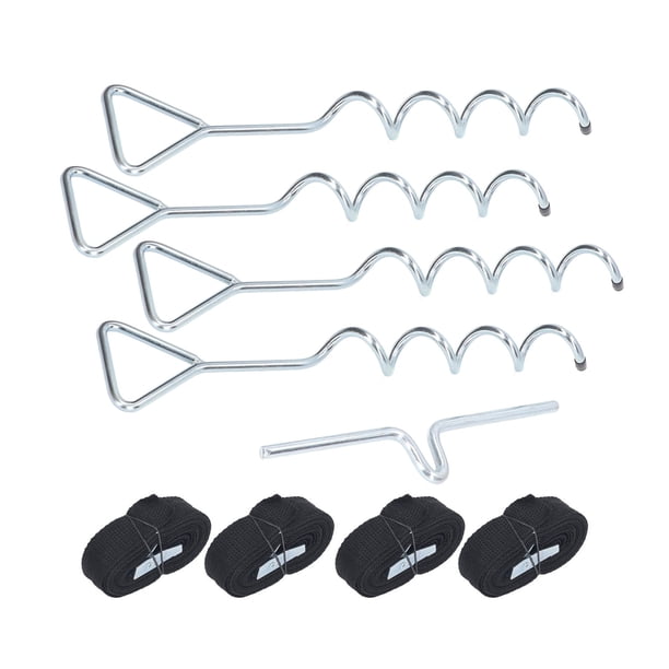 Set De 4 Anclajes De Metal Para Columpios Y Toboganes – Con Tornillos – Fijación Estable Para Jardín Y Parque