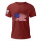 thumbnail image 3 of Mens Casual Pantalones Cortos Cuello Redondo Gradación Impresión Suéter Camiseta, Blusa Deportiva de Fitness para Hombres, 3 of 4