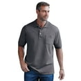 thumbnail image 4 of Liberty Blues Men's Big & Tall Shrink-Less™ Pocket Piqué Polo Shirt, 4 of 6