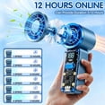 thumbnail image 5 of AWANFI Portable Handheld Mini Fan Kids, Turbo Fan , USB Rechargeable Personal Fan, 6 Speed Wind, Display Electricity in Real Time, Cool Gift for Man, Blue, 5 of 7