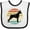 White and Black, variant on Inktastic Boxer Dog Vintage Silhouette Boys or Girls Baby Bib
