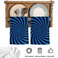 thumbnail image 5 of Blue Black Kitchen Towels Set of 3, Farmhouse Striped Spiral Vortex Abstract Absorbent Dish Towels for Kitchen, Microfiber Hand Towel, Quick Drying Tea Towel for Cleaning Decorative Dishcloths, 5 of 7