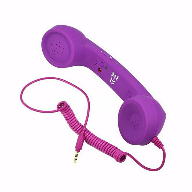 MesaSe Combiné Téléphonique Rétro 3,5 mm pour Téléphone Mobile et Cellulaire avec Microphone