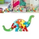 thumbnail image 3 of Rompecabezas de animales para niños, juguete de madera para niños pequeños, regalo de cumpleaños, desarrollar habilidades motoras finas, bordes redondeados, preescolar, colores Dinosaurio Baoblaze Rompecabezas, 3 of 4