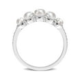thumbnail image 4 of Everly Women's Cultured Pearl and Diamond 14k White Gold Ring, 4 of 6