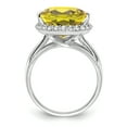 thumbnail image 2 of Sterling Silver White Topaz & Lemon Quartz Ring. Gem Wt- 6.1ct, 2 of 3