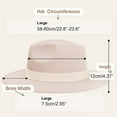 thumbnail image 3 of Keevoom Fedora Hats for Men Women Vintage Wide Brim Felt Panama Hats Dress Hat with Bow Belt, 3 of 5