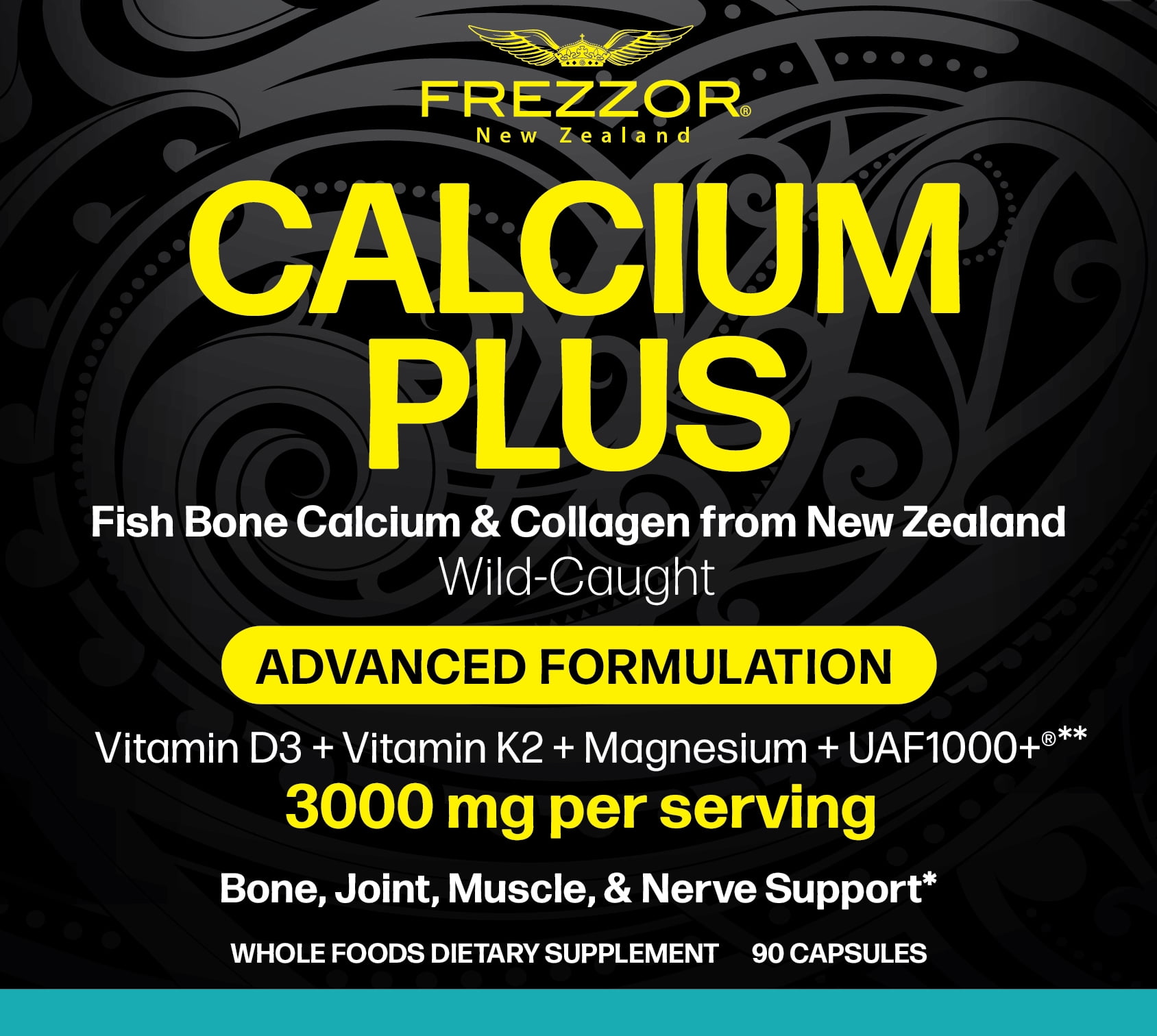 <span style="font-size: 10.5pt;">FREZZOR Calcium Plus Magnesium, Highly Bioavailable Bone Supplement, </span>Vitamins K2 and D3, 5-Pack, 450 Capsules