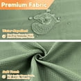 thumbnail image 5 of FRAMICS Waffle Weave Shower Curtain Sets with Rug, 14-Piece Striped Bathroom Sets with Hooks, Hotel Grade Heavy-Duty Waterproof Fabric, Sage Green, 71.3" x 71.3", 5 of 9