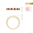 thumbnail image 5 of ANGARA Natural Channel Set Ruby and Diamond Semi Eternity Ring in 14K Yellow Gold for Women (Size-2.5mm) | July Birthstone, Birthday, Anniversary, Jewelry Gift for Women | Natural Ruby Ring, 5 of 9