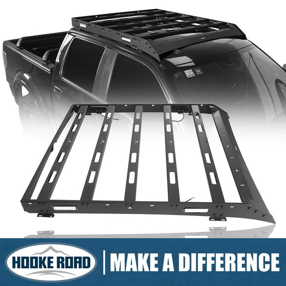 Hooke Road Roof Rack Cargo Carrier Fit 2009-2014 Ford F-150 Super Crew & Raptor