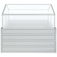 thumbnail image 4 of vidaXL Garden Raised Bed with Greenhouse 39.4"x39.4"x33.5" Silver, 4 of 8