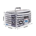thumbnail image 3 of Efavormart Silver Inflatable 80's Themed Boom Box Ice Beverage Cooler, Pool Party Drink Container - 24"x12", 3 of 5