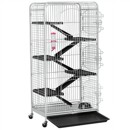 Renwick 6 Level Indoor Ferret and Small Animal Cage, White, 52"