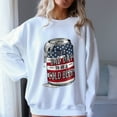thumbnail image 6 of 4th of July Sweatshirt - Funny USA Flag Beer Can Graphic “Bad Day to Be a Cold Beer” Pullover - Patriotic Drinking Party Shirt, 6 of 7