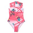 thumbnail image 4 of Conjunto de ropa de playa con estampado de Bikini y trajes de baño siameses calados con flores sexis para mujer Fridja  nalpqowj24368, 4 of 6