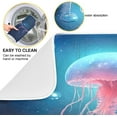 thumbnail image 2 of Sea Jellyfish Dish Drying Mat for Kitchen Counter, Ultra Absorbent Reversible Microfiber Dishes Drying Rack Pad Heat-resistant Mats 18x24in Home Decor, 2 of 7