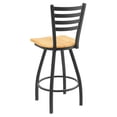thumbnail image 2 of 410 Jackie 25" Swivel Counter Stool with Pewter Finish and Dark Cherry Oak Seat, 2 of 4