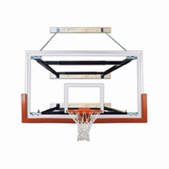 SuperMount80 Victory Steel-Glass Wall Mounted Basketball System, Kelly Green