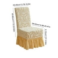 thumbnail image 3 of NWOKYZGH 1Pc Plush Chair Covers for Dining Chairs Covers Removable Thick Dining Room Chair Covers with Skirt Warm Parson Chair Slipcovers Washable Chair Protector for Kitchen Wedding, 3 of 6