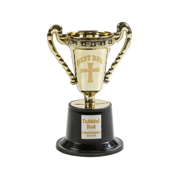 Fun Express Religious Father's Day Mini Trophies - 12 Pieces