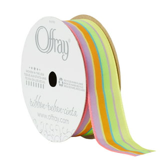 Offray Ribbon, Pink 1 1/2 inch Wired Sheer Ribbon for Floral, Crafts, and  Decor, 9 feet, 1 Each