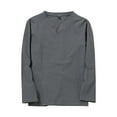 thumbnail image 3 of Men Male Casual Linen Shirt Loose Tops Long Sleeve Cardigan Summer Shirt V Neck Cool T Shirts for Men Men T Shirts Graphic Design Shirts Mens Large T Shirt Pack of Men Shirts Tall T Shirt T Shirts Men, 3 of 5