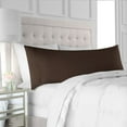 thumbnail image 1 of The Great American Store- 1500 Series Microfiber Solid Chocolate, Long Body Pillowcases (21"x 72") - Zippered Closure End - Wrinkle, Fade, Stain Resistant, 1 of 4
