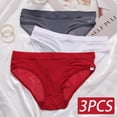 thumbnail image 2 of Bragas transparentes de cintura baja para mujer, ropa interior Sexy calada, transpirable, M-2XL, 3 unids/set, 2 of 4