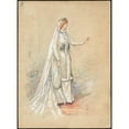 thumbnail image 2 of W. Fasienski 19x24 Black Ornate Framed Double Matted Museum Art Print Titled: Unidentified Italian Opera Costume Design Plate 3 (1905), 2 of 5