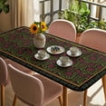 thumbnail image 3 of Vintage Red Roses Table Cloths for 3 Foot Rectangle Tables, Abstract Art Floral Green Leaves Patio Waterproof Elastic Fitted Tablecloths, Washable Rectangular Table Cover for Camping, 3 of 8