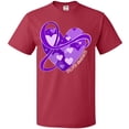 thumbnail image 3 of Inktastic Epilepsy Awareness Purple Ribbon Around Heart T-Shirt, 3 of 5