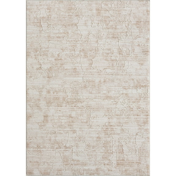 LR Home Mia 5' x 7'11" Beige/Ivory Abstract Premium Ultra-Soft Indoor Area Rug