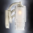 thumbnail image 5 of Urban Ambiance Luxury Modern Bathroom Vanity Light, Medium Size: 6"H x 21"W, with Posh Style Elements, Brushed Nickel Finish and Sand Blasted Inner Glass, Clear Outer Glass, UQL2403, 5 of 8