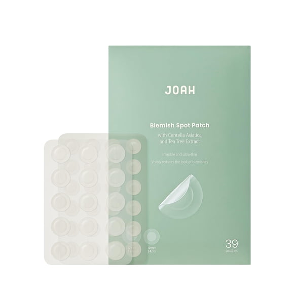 JOAH Heal Me CICA Spot Patch Hidrocoloide Coreano Cuidado de la Piel Parches Spot con Centella Asiática 39 Parches Blanco