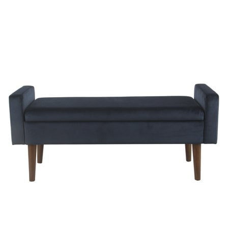 HomePop Fulton Velvet Storage Bench, Multiple Colo