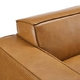 thumbnail image 6 of Maklaine 41.5" Left Arm Faux Leather Sectional Sofa Chair in Tan, 6 of 9