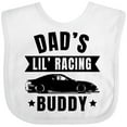thumbnail image 3 of Inktastic Dads Lil Racing Buddy Boys or Girls Baby Bib, 3 of 4